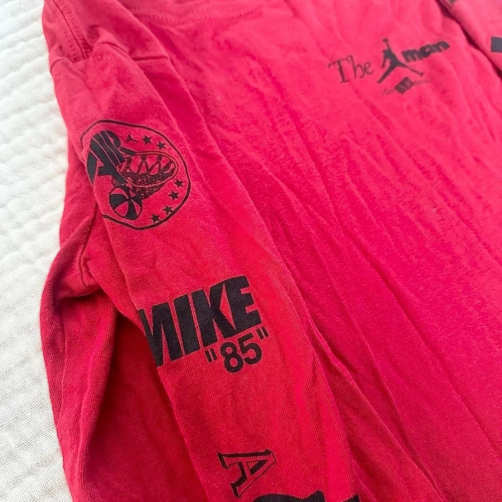 Kids Air Jordan Red Graphic Long Sleeve Tee 8-10 yrs